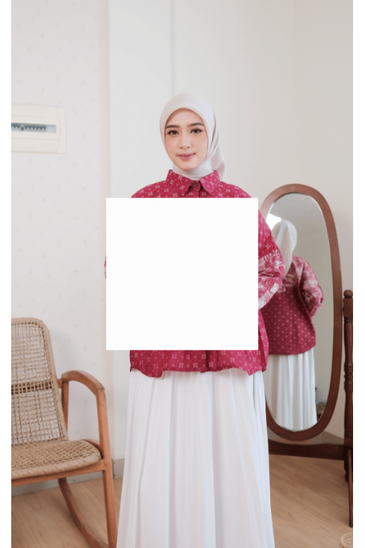 Sora Blouse Burgundy - Atasan Batik Wanita